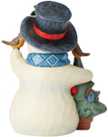 Enesco Jim Shore Heartwood Creek Snowman with Tree and Birds Pint-Size Figurine