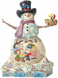 Enesco Jim Shore Snowman with Peanuts Scene