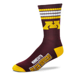 COLLEGE 4 STRIPE DEUCE CREW SOCK