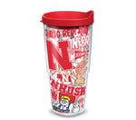 Tervis College All Over Insulated Tumbler with Wrap and Lid, 24oz, Clear