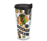 Tervis NHL All Over Tumbler with Wrap and Lid 24oz, Clear